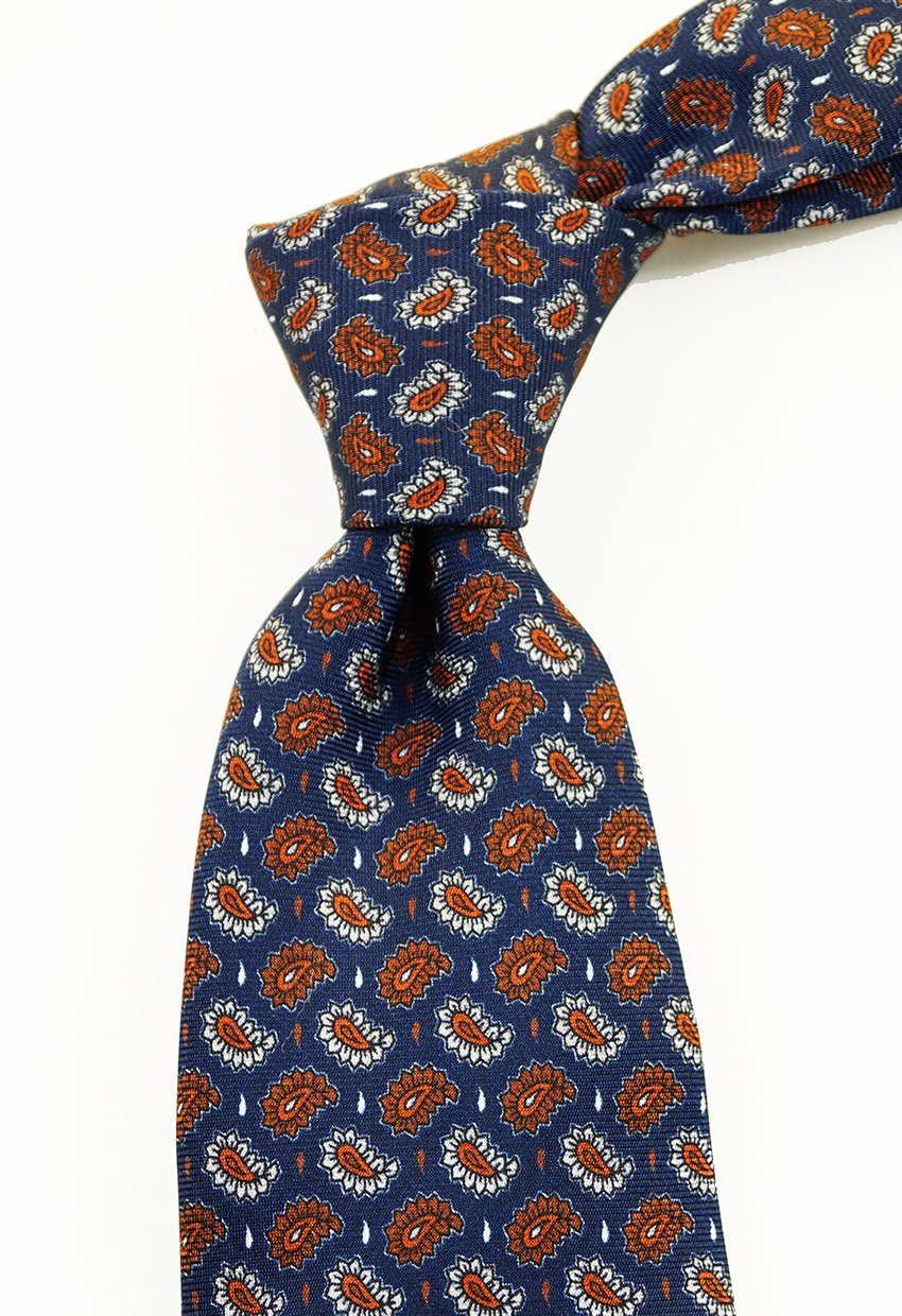 TigerTie Cravatta in seta - blu scuro blu reale Paisley TigerTie Cravatta in seta - blu scuro blu reale Paisley