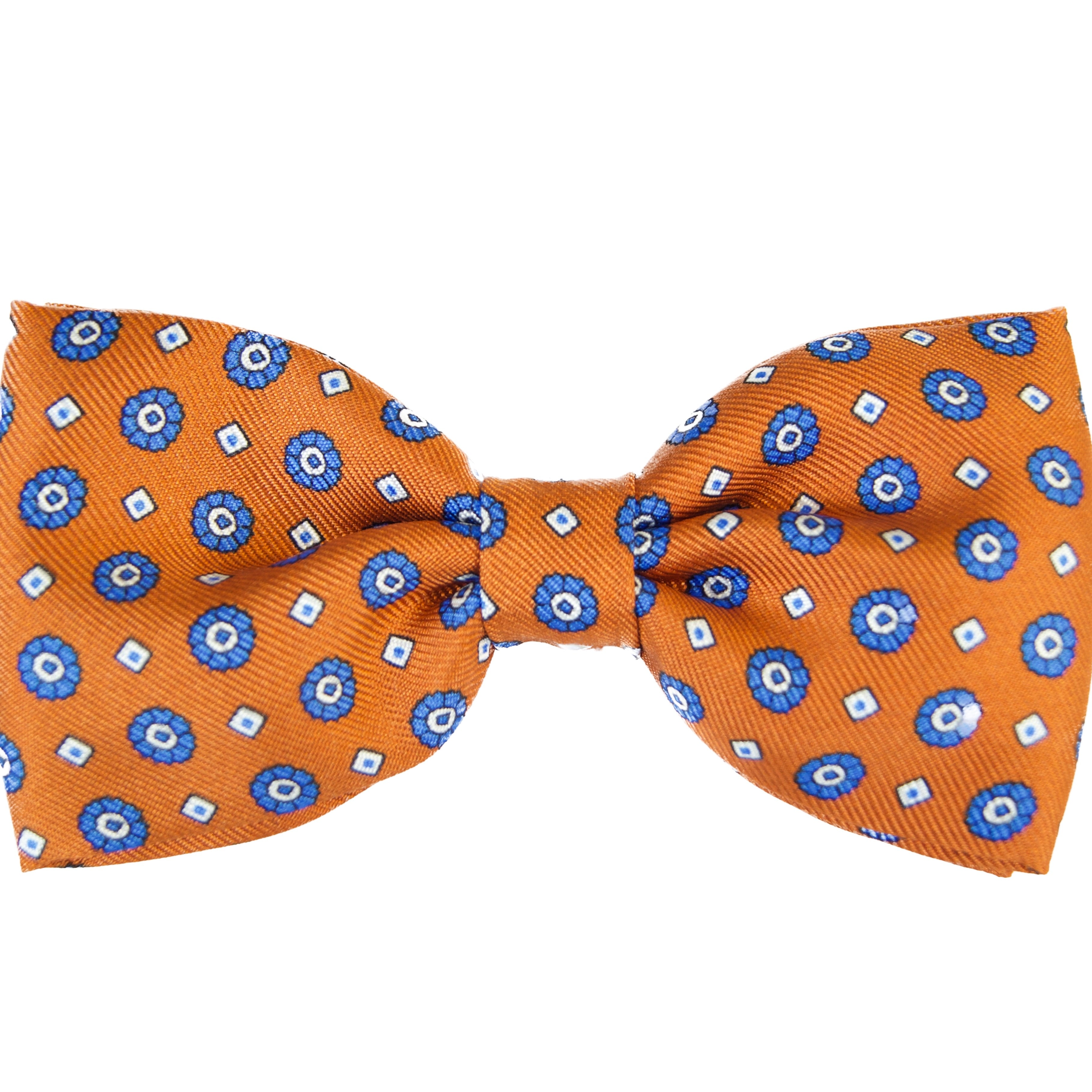 PRE-KNITTED BOWTIE COPPER SILK WITH CLASSIC MEDALLION PATTERN
