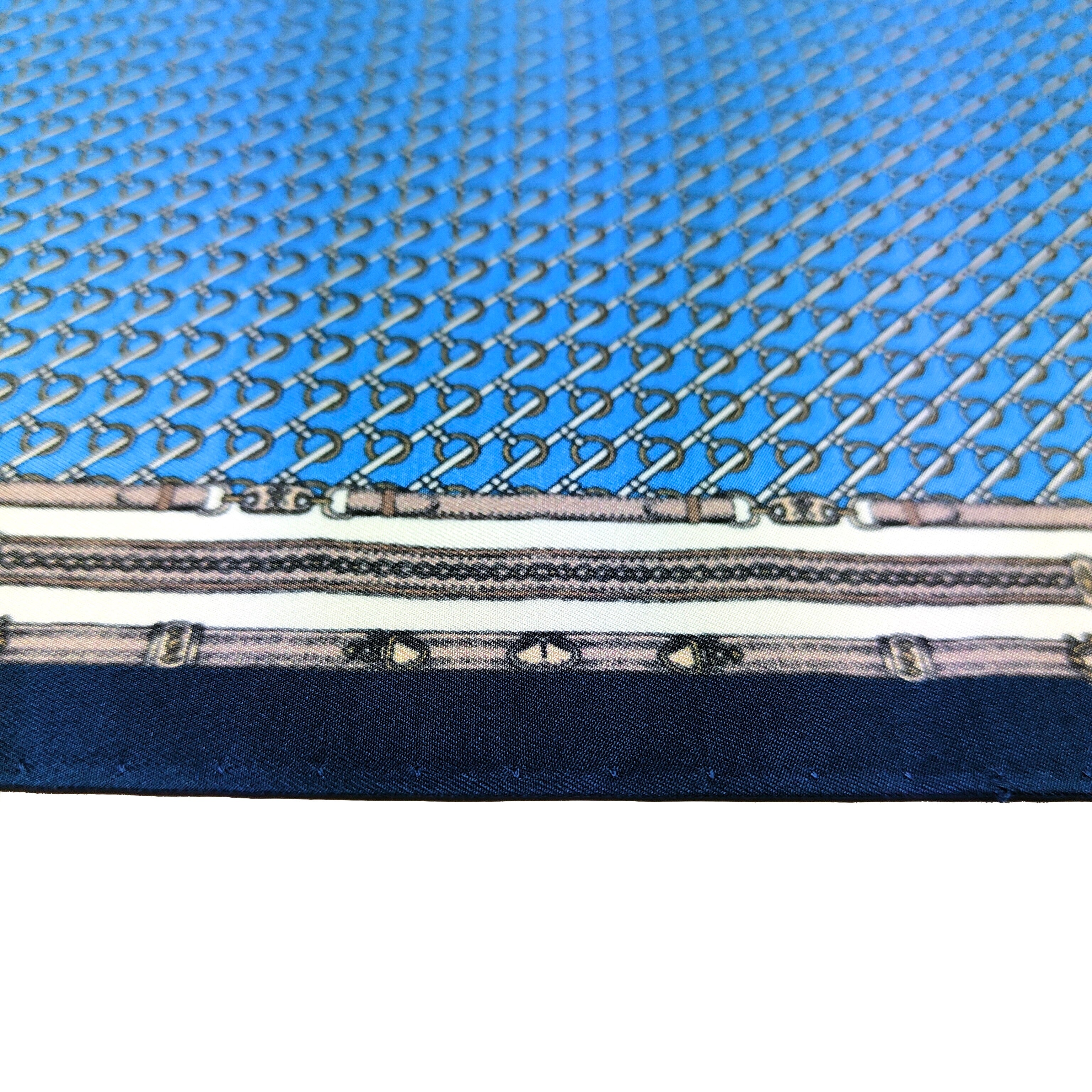 Pocket blue background with micro pattern and royal frame