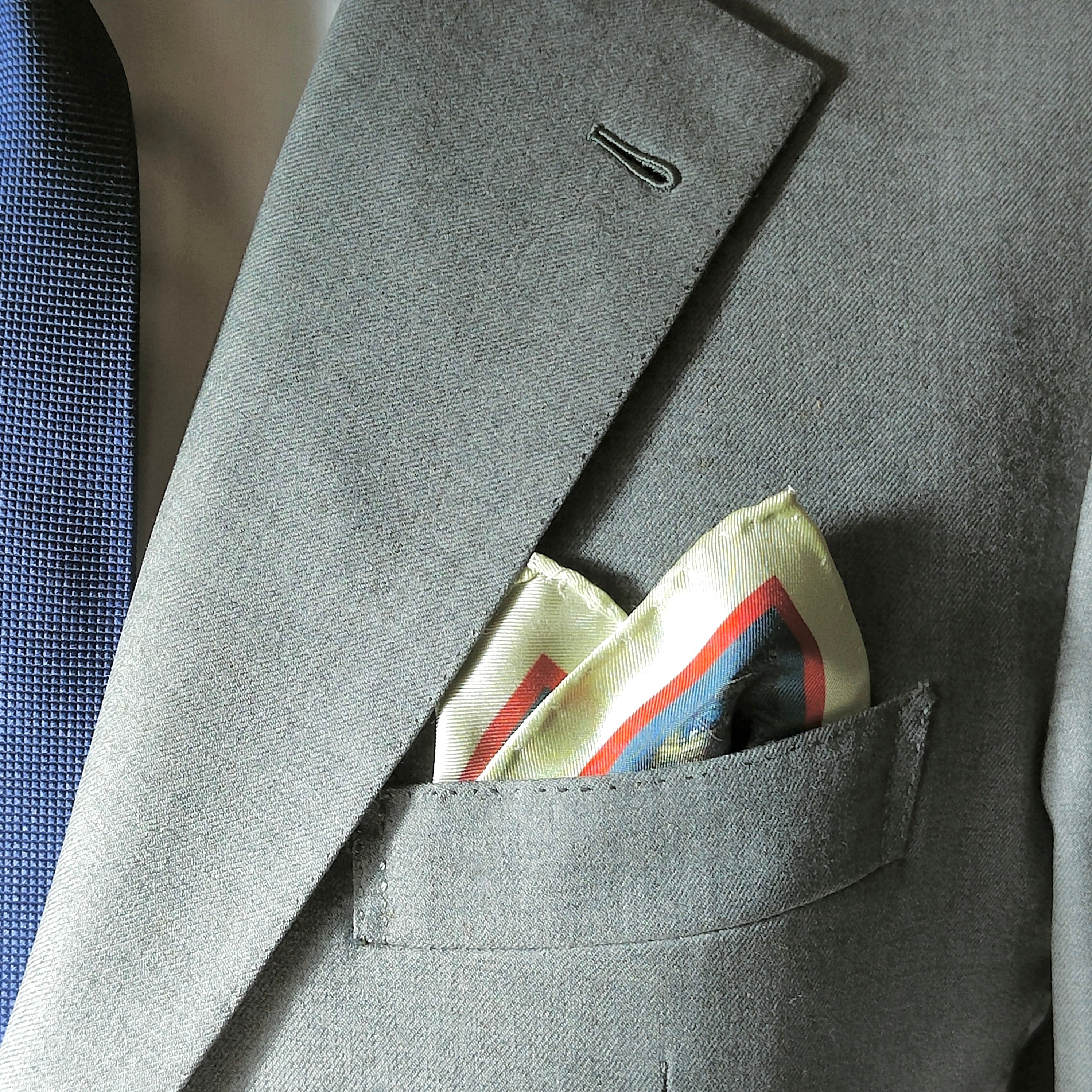 Optical Orange Pocket Square