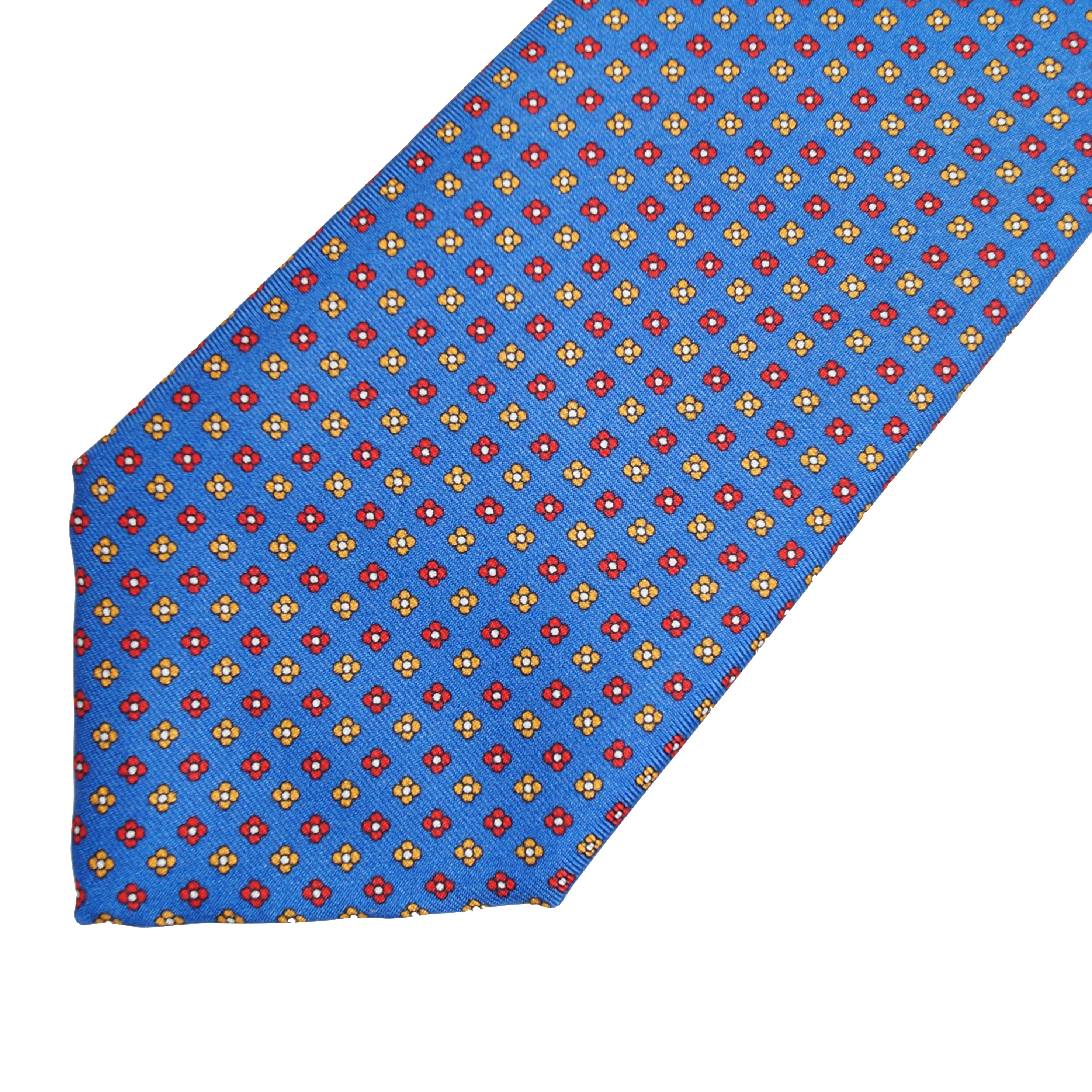 Cobalt Tie Micro-patterned Medallions