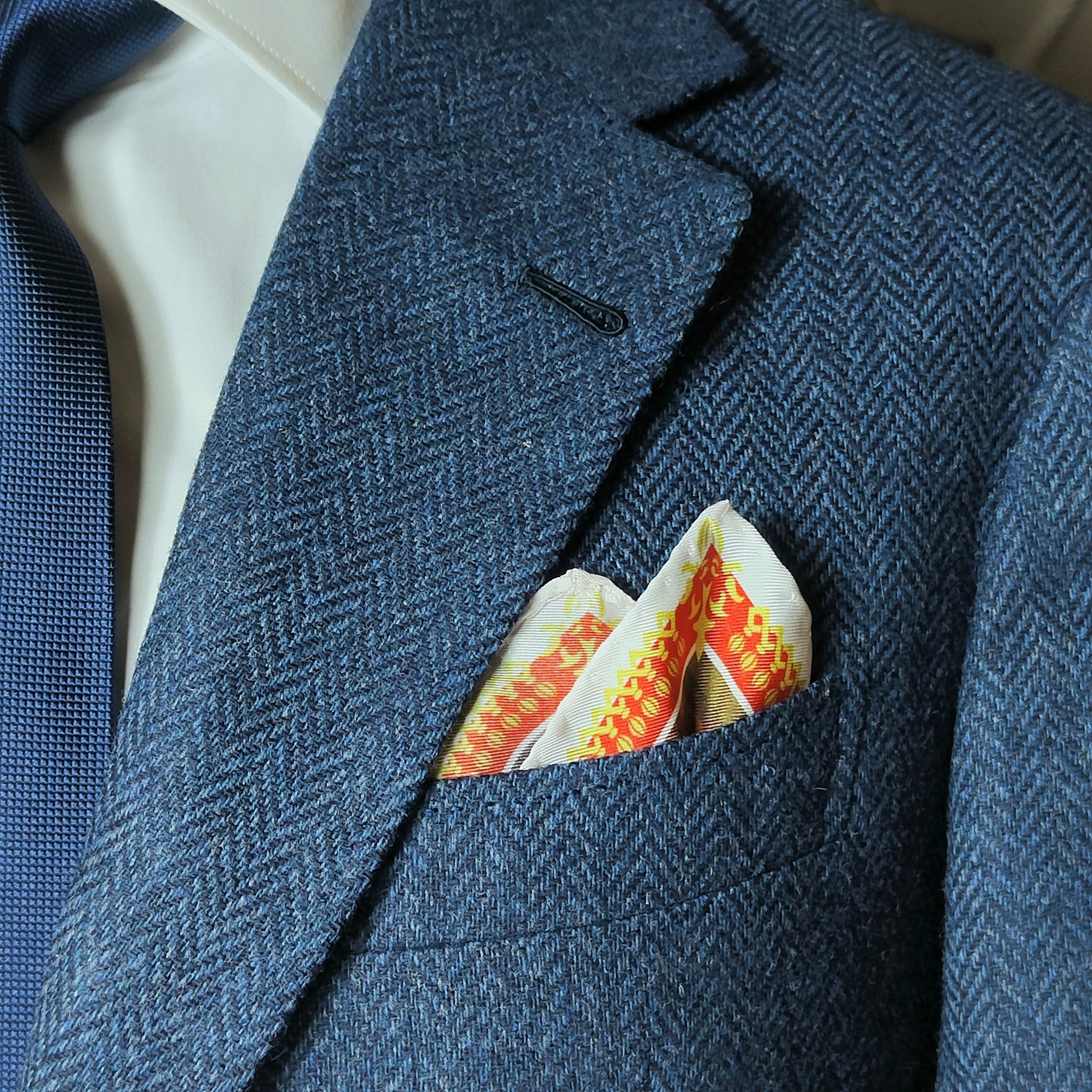 Optical Orange Pocket Square