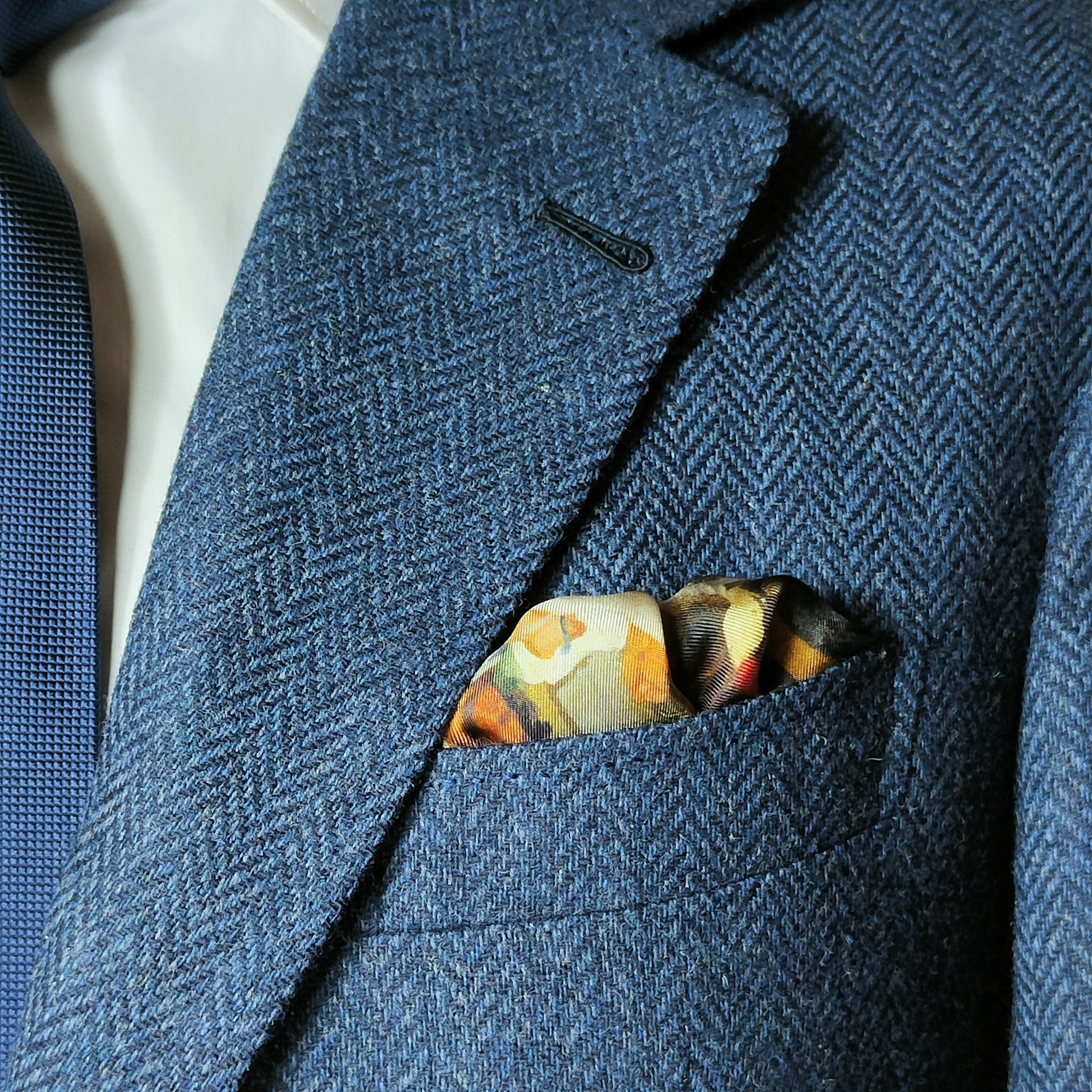 Optical Orange Pocket Square