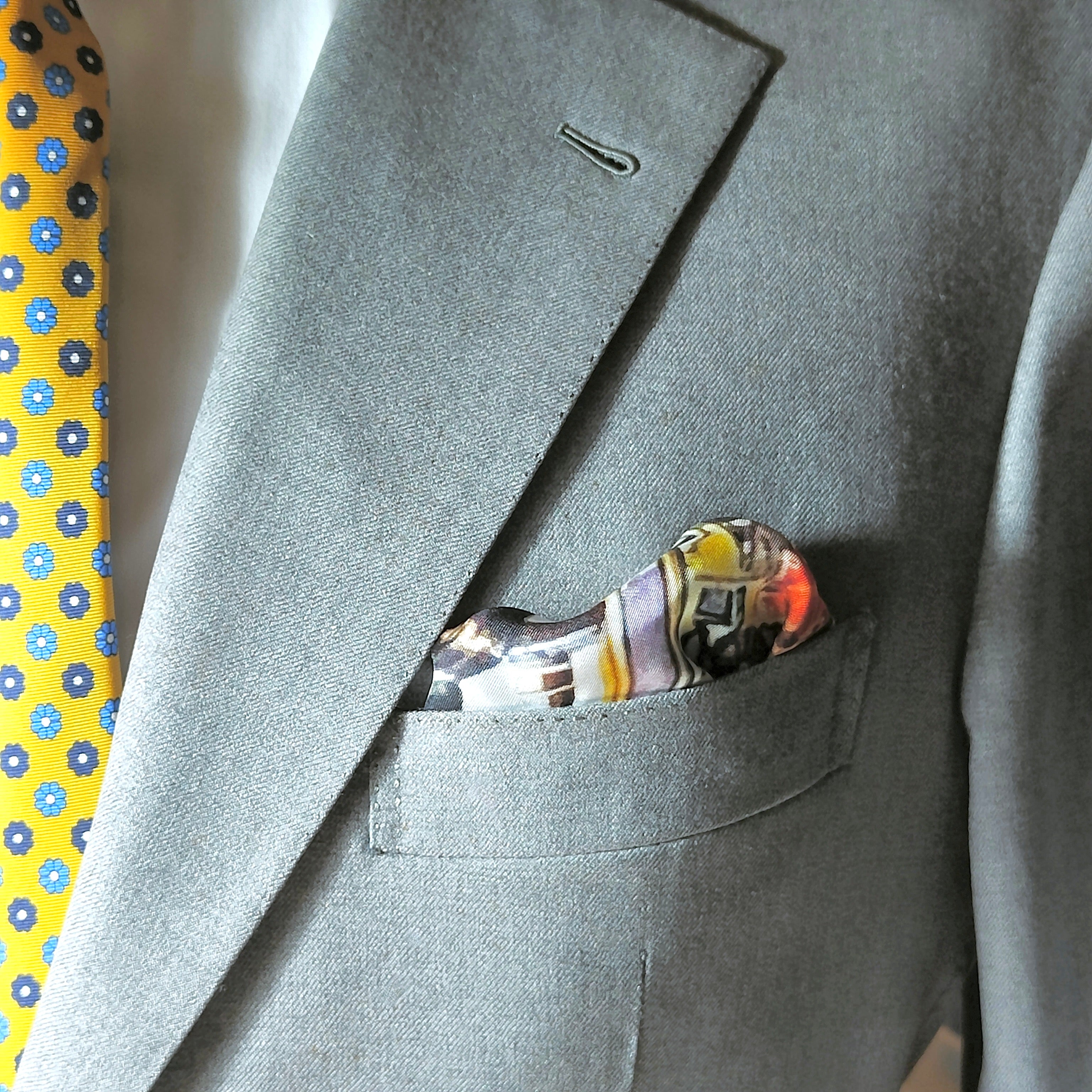 Optical Orange Pocket Square