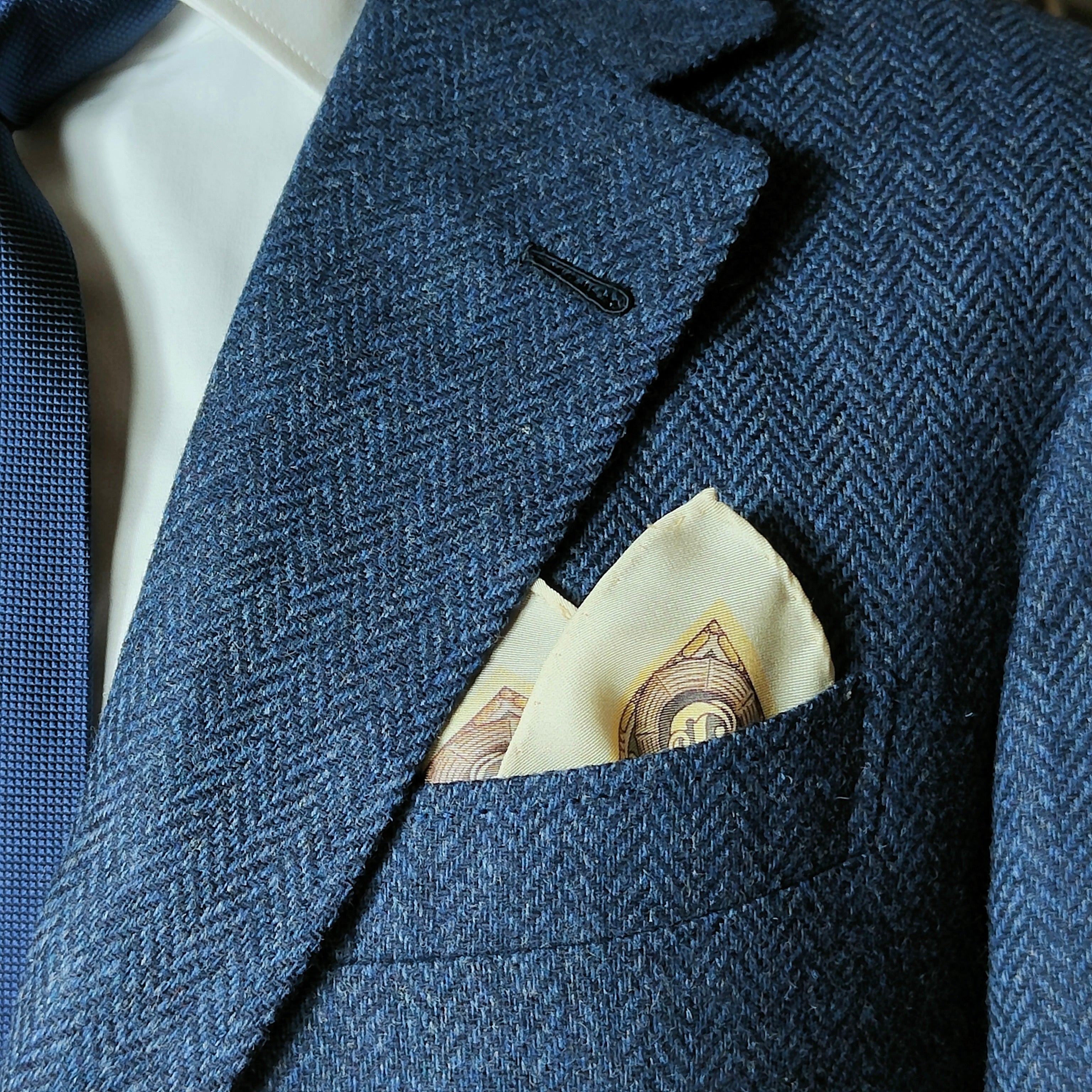 Optical Orange Pocket Square