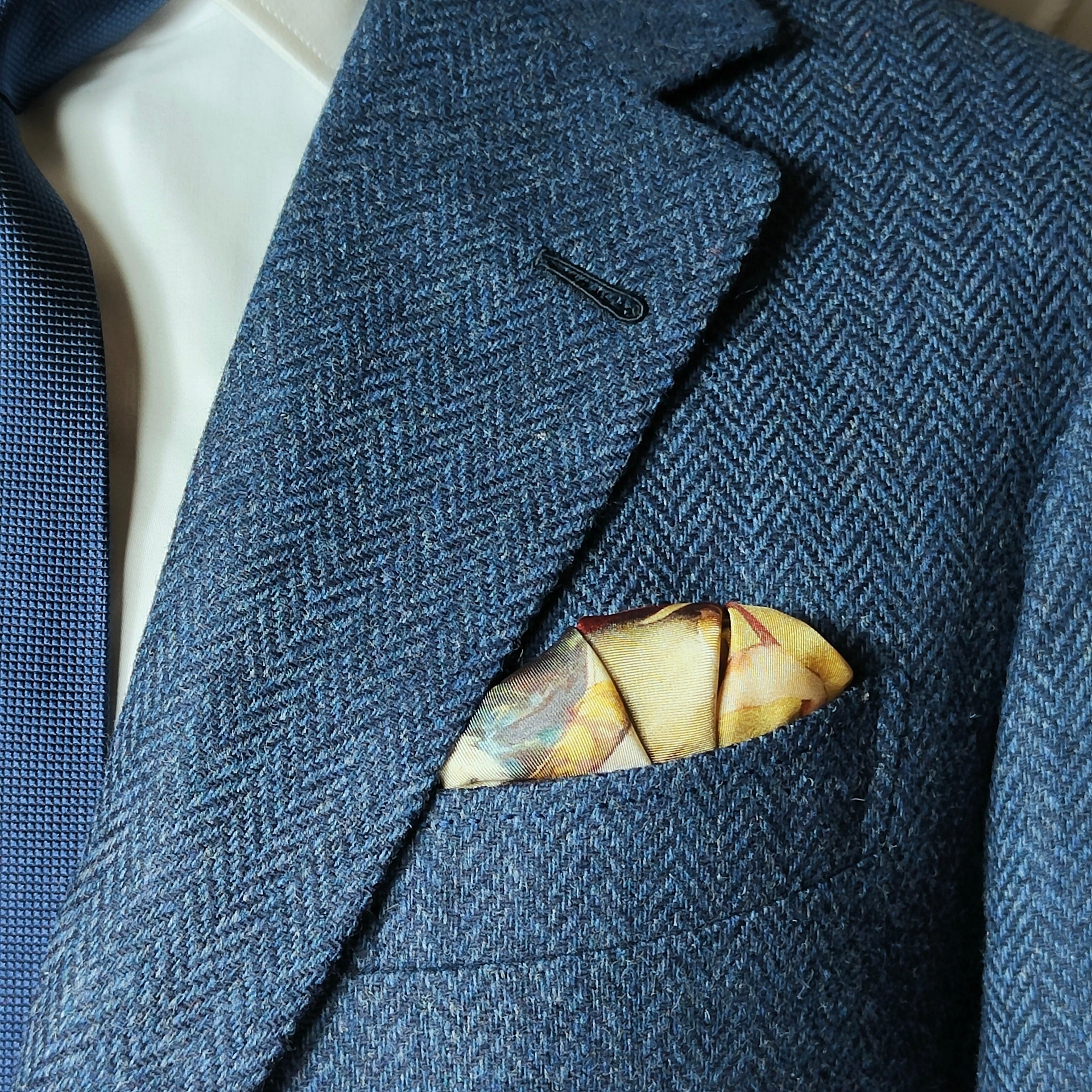 Optical Orange Pocket Square