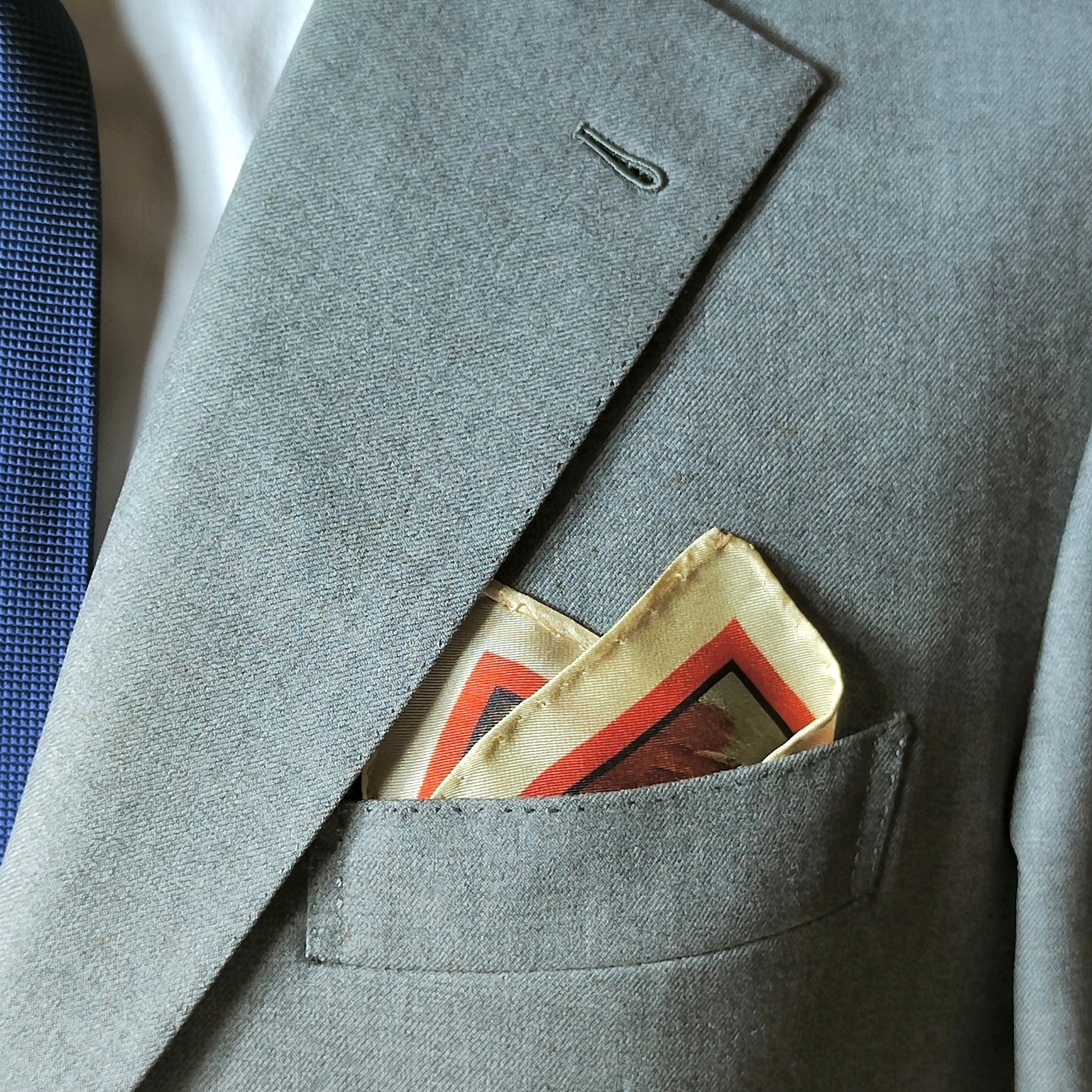 Optical Orange Pocket Square