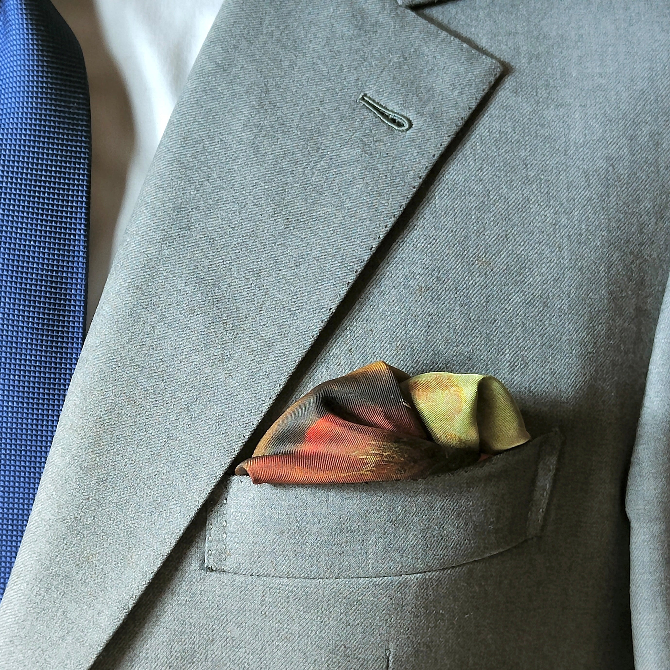 Optical Orange Pocket Square