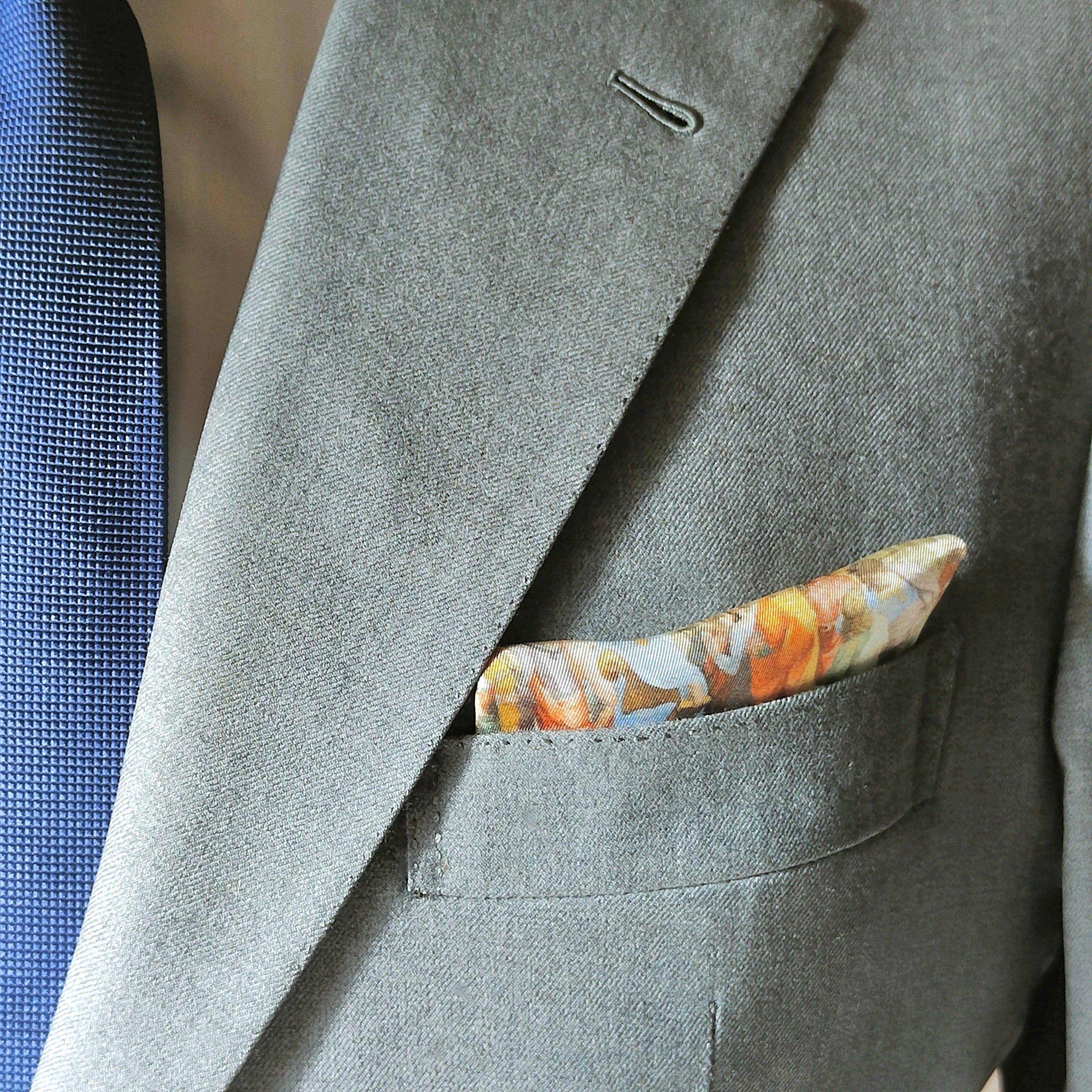 Optical Orange Pocket Square