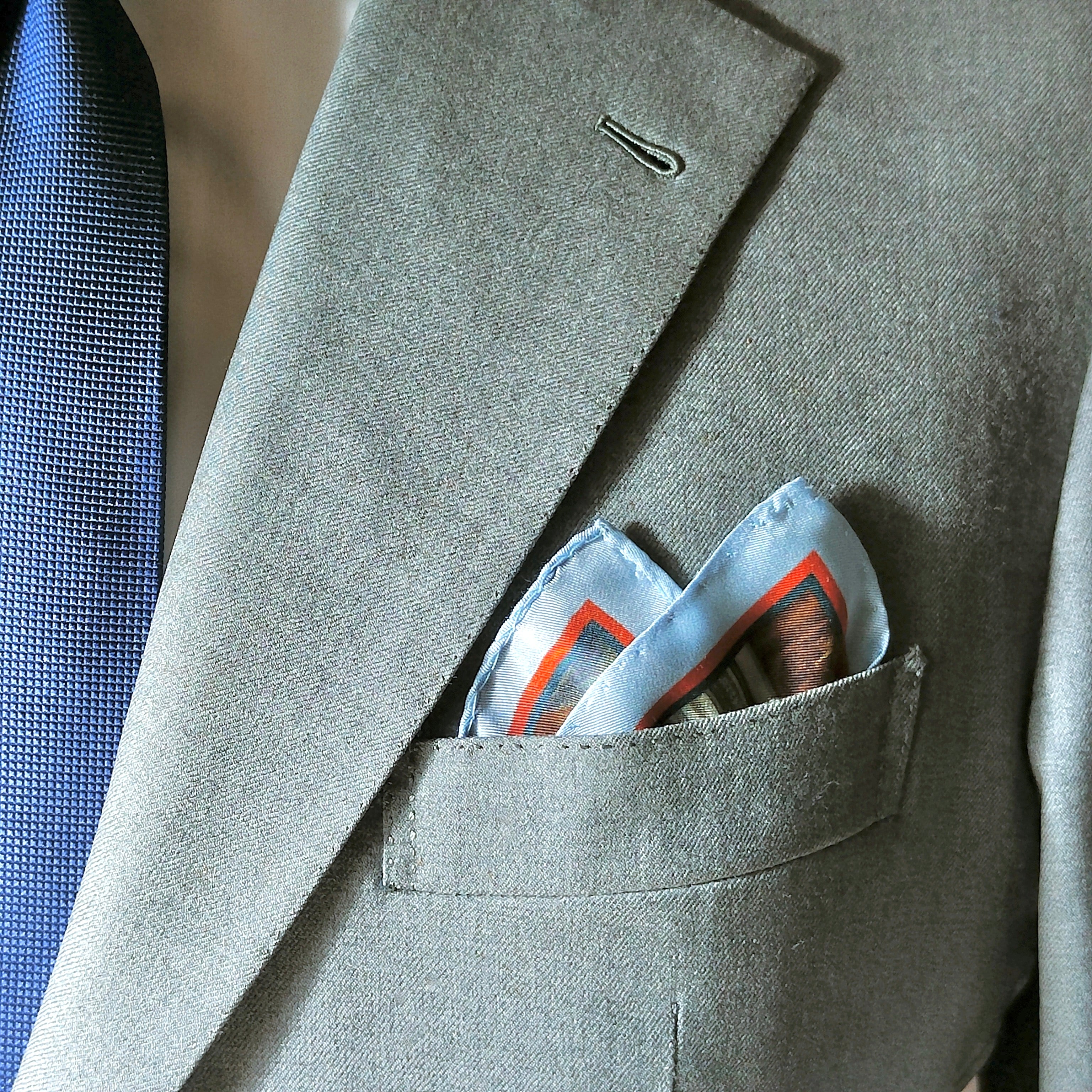 Optical Orange Pocket Square