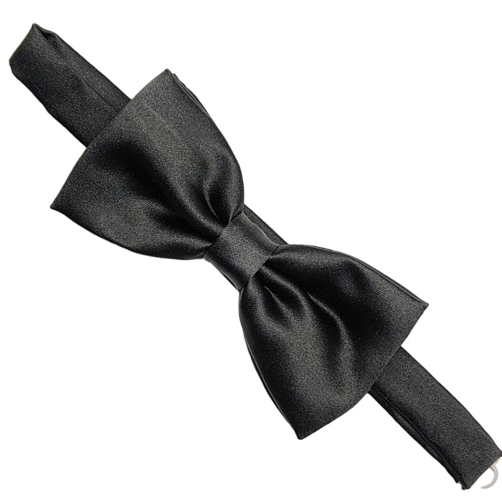 papillon annodato in seta nero pre-knotted bowtie black silk sartoria gallo2