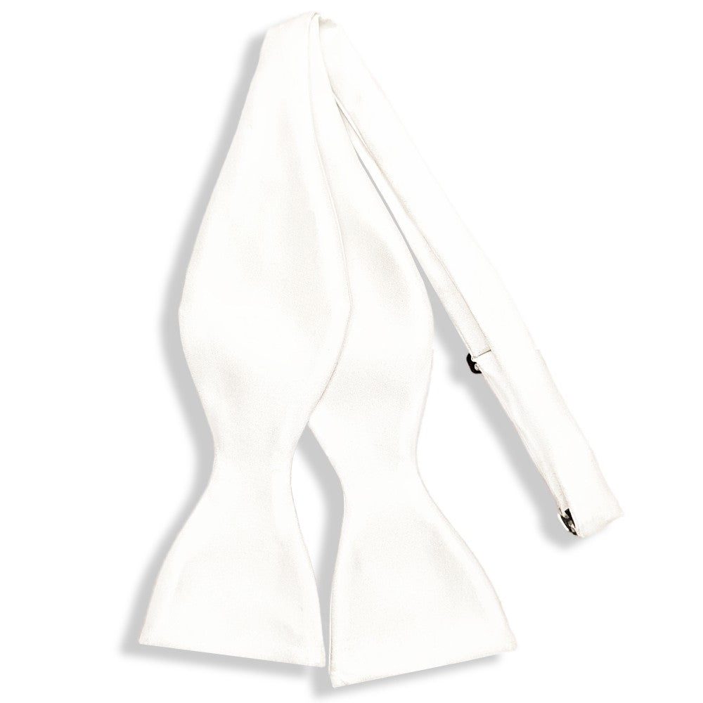 papillon da annodare in seta bianco to self tie white sartoria gallo1