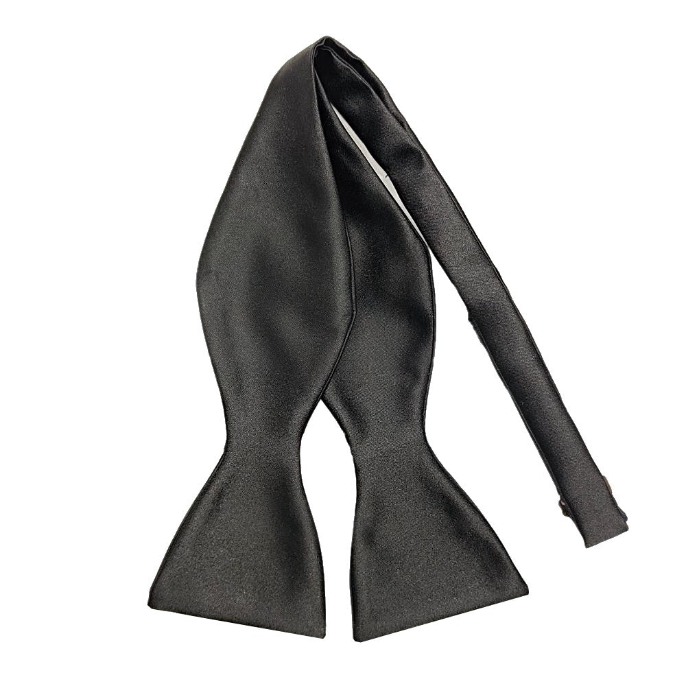 papillon da annodare in seta nero bow-tie to self tie black sartoria gallo1