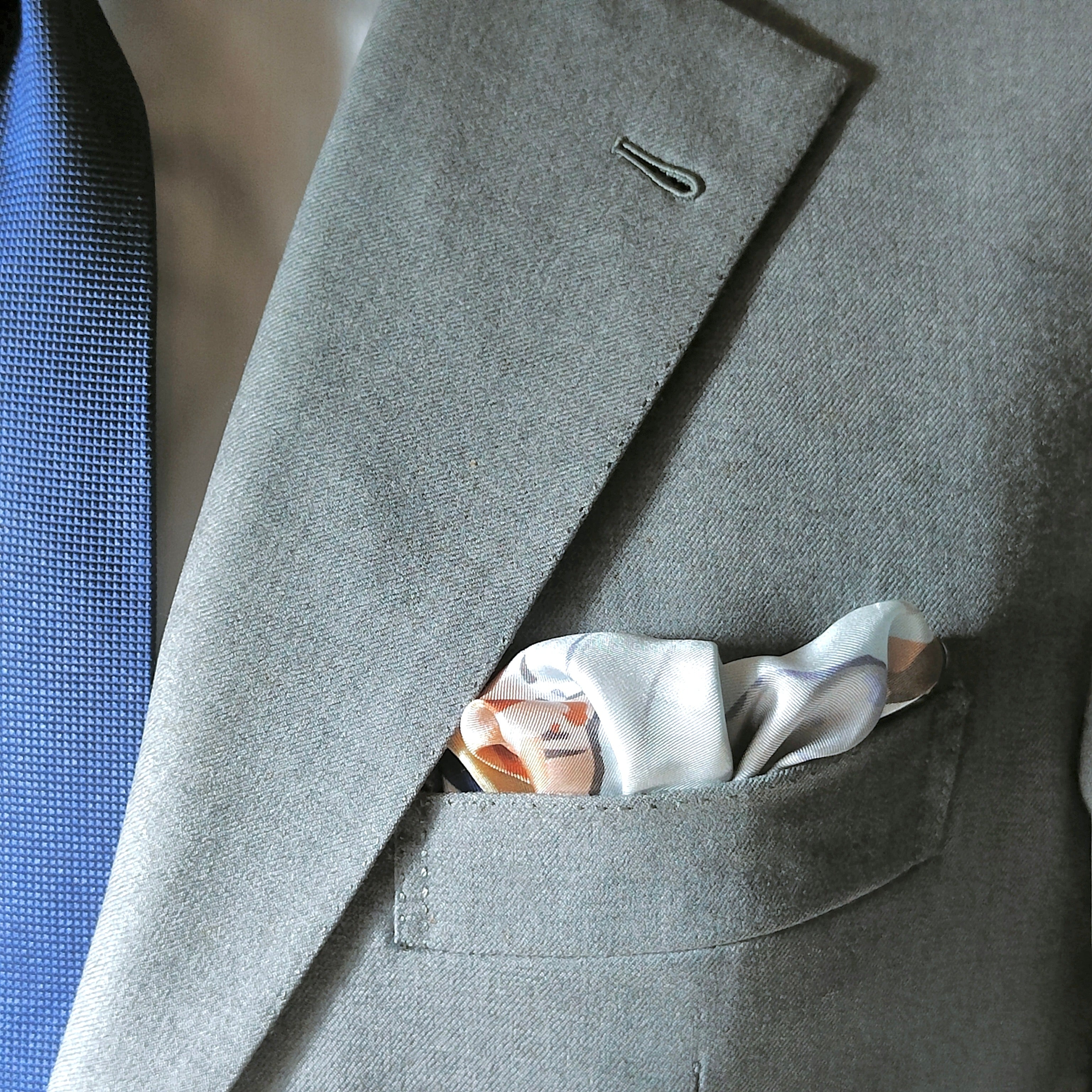 Optical Orange Pocket Square