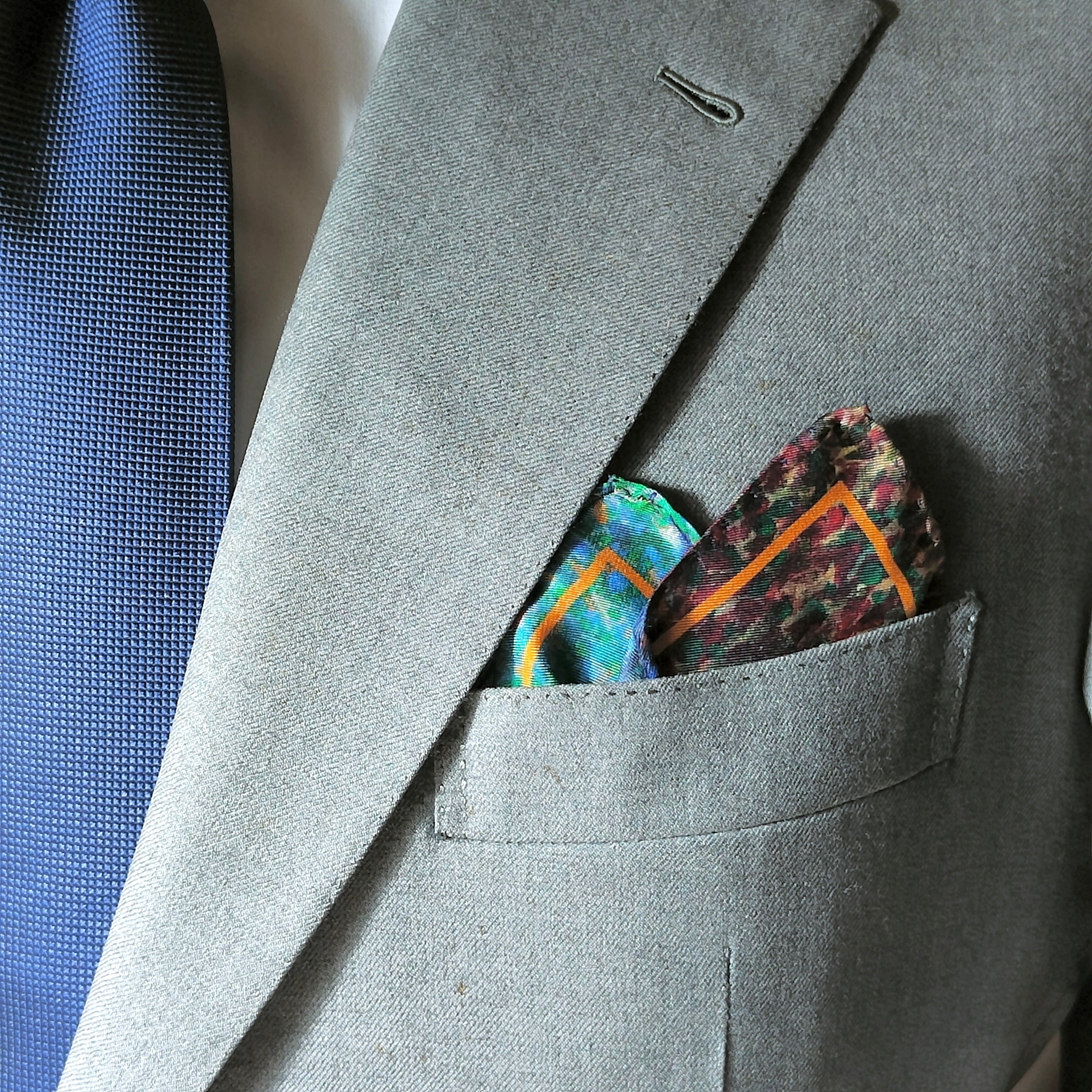 Optical Orange Pocket Square