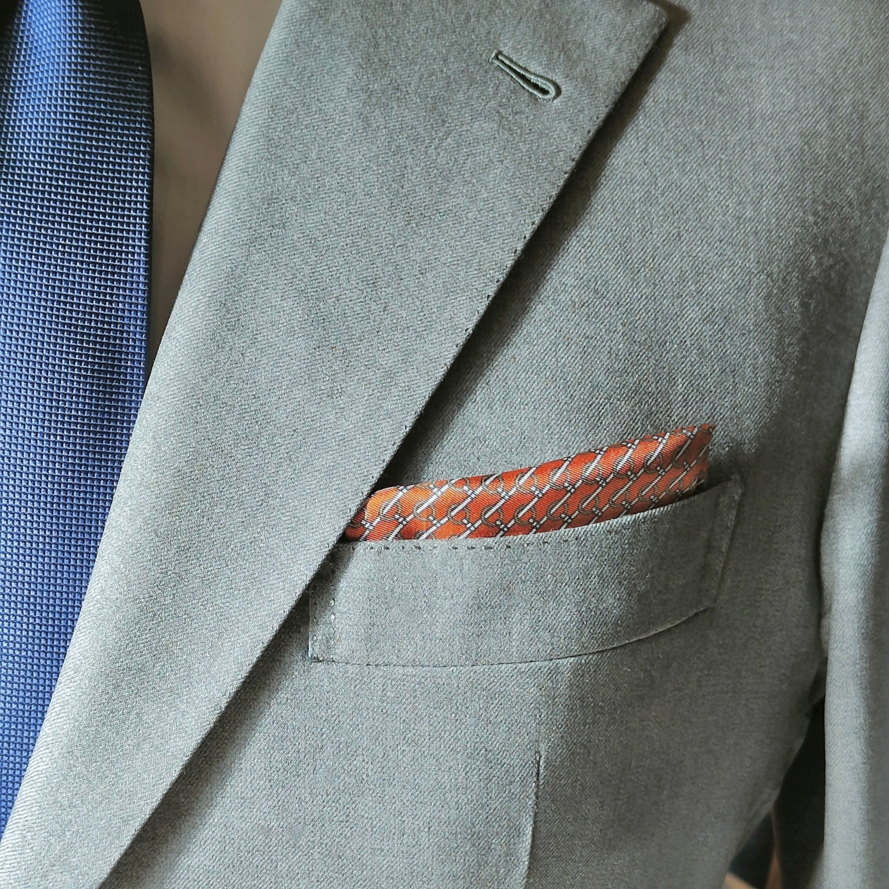 Optical Orange Pocket Square