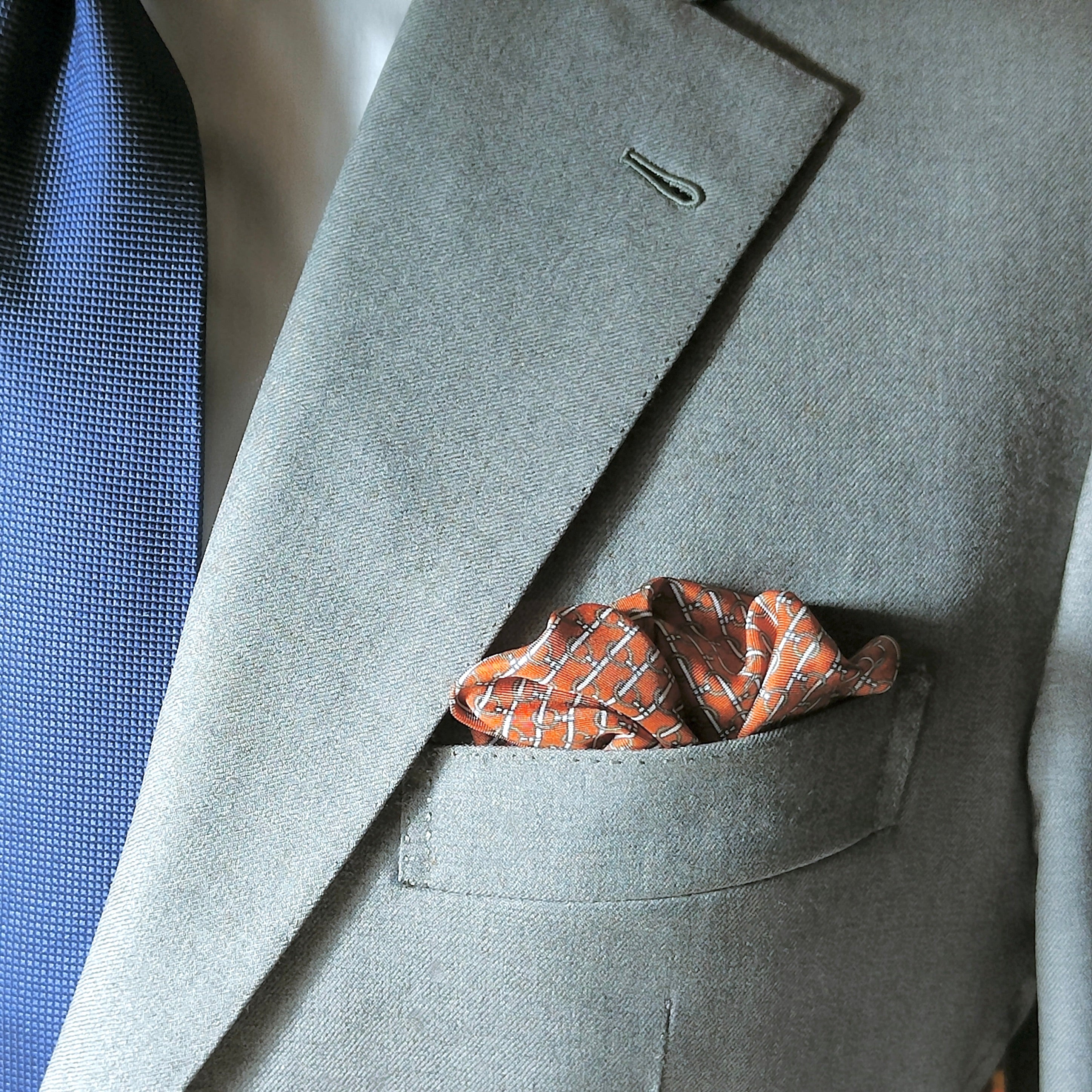 Optical Orange Pocket Square